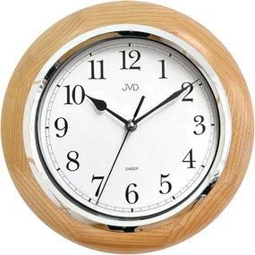 Fa Kerek Barna Csendes Retro Falióra Jvd NS7111.68 29 cm