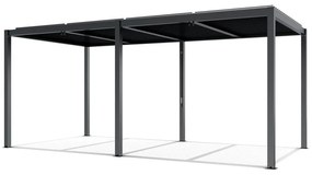 LUXE pergola 7,8x3m antracit LED világítással