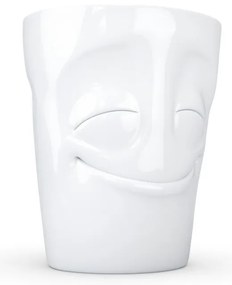 'Elégedett' fehér porcelánbögre, 350 ml - 58products