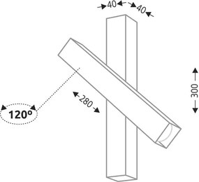 Antigo Mitsuma 7878 Sínreflektor 1x10W/GU10 IP20