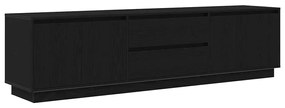 fekete tölgy TV-szekrény LED-világítással 193,5x41x50 cm