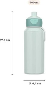 Világoszöld műanyag gyerek ivópalack 400 ml Little Farm by Little Dutch – Mepal