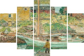 Kép - Childe Hassam, Oyster Sloop, Cos Cob, reprodukciók (150x105 cm)