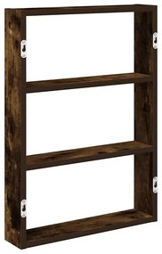 füstös tölgy színű szerelt fa fali polc 43 x 9 x 60 cm