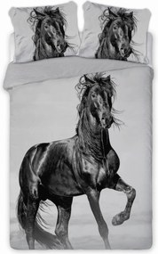 Ágyneműhuzat 160x200 Perkál luxus ló Mustang