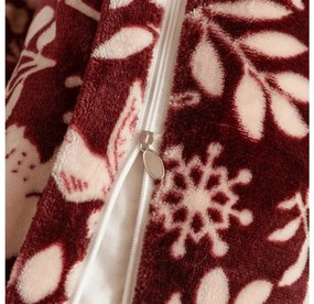 Mikroplüss ágyneműhuzat FOREST ANIMALS bordó Ágyneműhuzat mérete: 80 x 80 cm | 135 x 200 cm