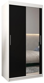 Ruhásszekrény 100 cm Toki 2 (matt fekete + matt fekete). 1064958