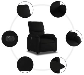 vidaXL elektromos fekete műbőr felállást segítő dönthető fotel