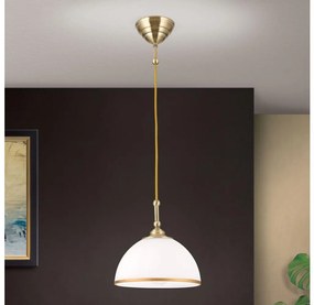 Orion HL 6-1808/1 - Csillár zsinóron OLD LAMP 1xE27/40W/230V fehér/réz