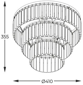 Zuma Line P17127-4-BK - Felületre szerelhető csillár TIFANNY 4xE14/40W/230V fekete