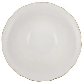 24 részes porcelán étkészlet, fehér/arany