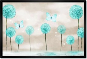 Poszter keretben 60x40 Pillangók Türkiz világ