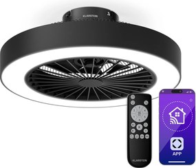 Klarstein ZenBreeze intelligens mennyezeti ventilátor világítással | 48 cm | 16 W | Csendes | LED | Akril