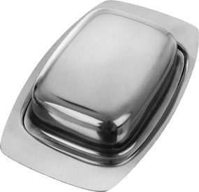 Ezüstszínű rozsdamentes acél vajtartó – Orion