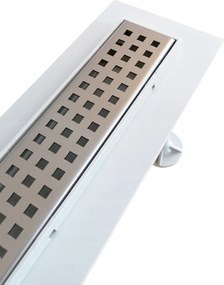 Lineáris zuhanyfolyóka 60cm Abs alacsony beépítés M06 mintás inox acél