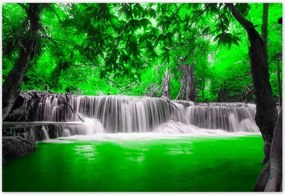 Poszterek 185x125 Zöld vízesés Kaszkád