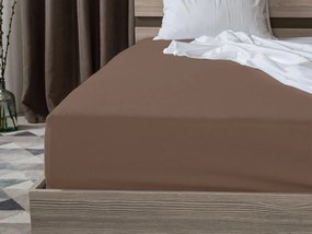Jersey sötétbarna lepedő EXCLUSIVE 200 x 220 cm
