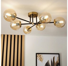 Brilagi - MALIVA aranyszínű felületre szerelhető csillár 6xE14/15W/230V