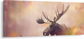 Kép - jávorszarvas az őszi levelekben (120x50 cm)
