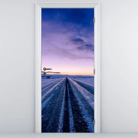 Fotótapéta ajtóra - Utak télen (95x205cm)