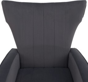 Relaxfotel, szürke Velvet szövet, BARET