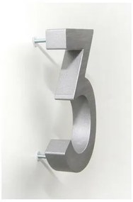 Alumínium 1-es házszám, 3D, köszörült felület RN.100LV.1.AL.3D