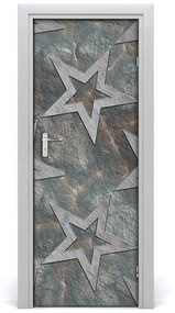 Ajtóposzter öntapadós kő csillag 75x205 cm