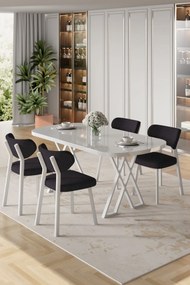 Axton étkezőgarnitúra, fehér-antracit, 168 cm – TR240CHR2702