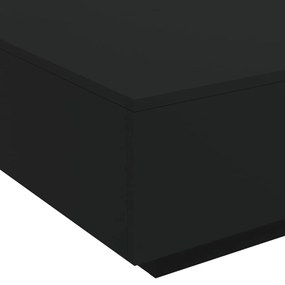 fekete szerelt fa dohányzóasztal 80 x 80 x 31 cm