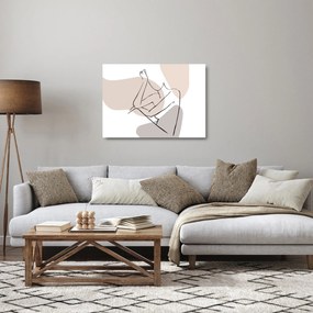 Üveg kép - Női test vonal művészet N⁰1 (70x50 cm)