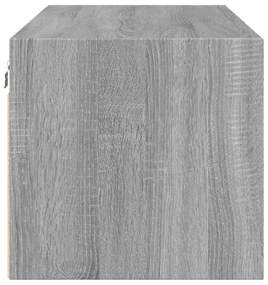 szürke sonoma színű faliszekrény üvegajtókkal 102 x 37 x 35 cm