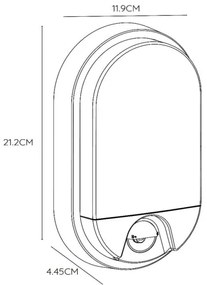 Lucide 22864/10/30 - LED Kültéri lámpa érzékelővel HUPS LED/10W/230V IP54