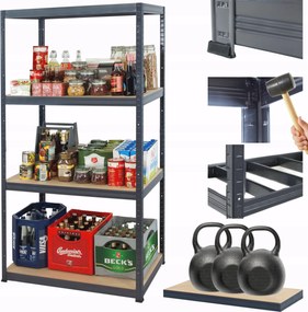 Helios Prémium fém garázstároló állvány 180x75x30cm 4Px350kg