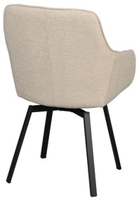 Bézs kárpitozott étkezőfotel szett 2 db-os Alison – Rowico