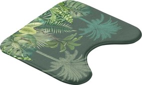 Zöld textil fürdőszobai kilépő WC-hez 45x45 cm Vagabonde – douceur d'intérieur