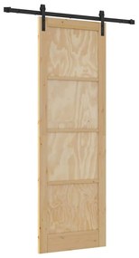 Csúszóajtó Természetes és fekete 78 x 232 cm