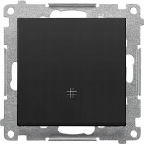 Simon 55 Kapcsoló Szimpla Keresztkapcsoló 10AX Süllyesztett Fekete Matt