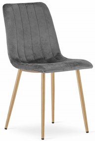 Sötétszürke étkezőszék LAVA bársony