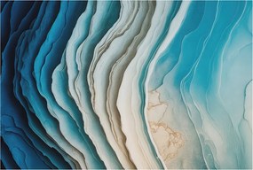 Divatos Flizelin Tapéta Ragasztóval Fali 3D Harmónia Hullámok 104x70 Ragasztó