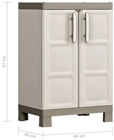 Keter Excellence bézs és tópszínű alacsony tárolószekrény 97 cm