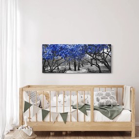 Kép - Kék fák, Central Park, New York (120x50 cm)