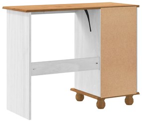 Íróasztal ASKIM&quot; Fiókokkal Fehér 95x40x75 cm Tömbfa Fenyő&quot;