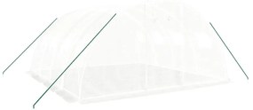 fehér acélvázas melegház 16 m² 4 x 4 x 2 m