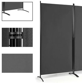 Mobil térelválasztó 260x180cm, szürke