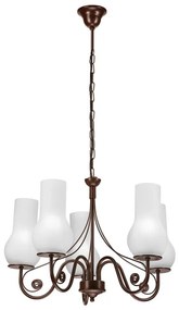 Brilagi - LED Csillár láncon COTTAGE 5xE14/40W/230V barna/fehér