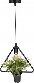 Loft Függőlámpa Virágtartó Háromszög E27 Fekete Edo