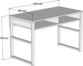 Nove Walnut íróasztal