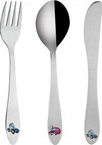 Gyerek evőeszköz szett Acél Ezüst Auto Orion 3 db-os