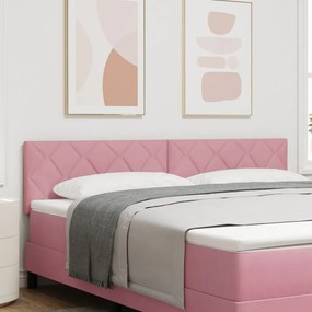 Fejtámla Gyémánt Blokkok Design Rózsaszín 180 cm Bársony