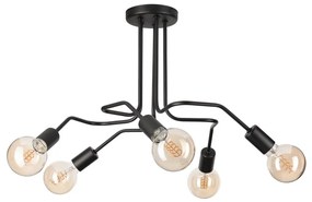 Lamkur Felületre szerelhető csillár MATYLDA 5xE27/60W/230V fekete LA54841